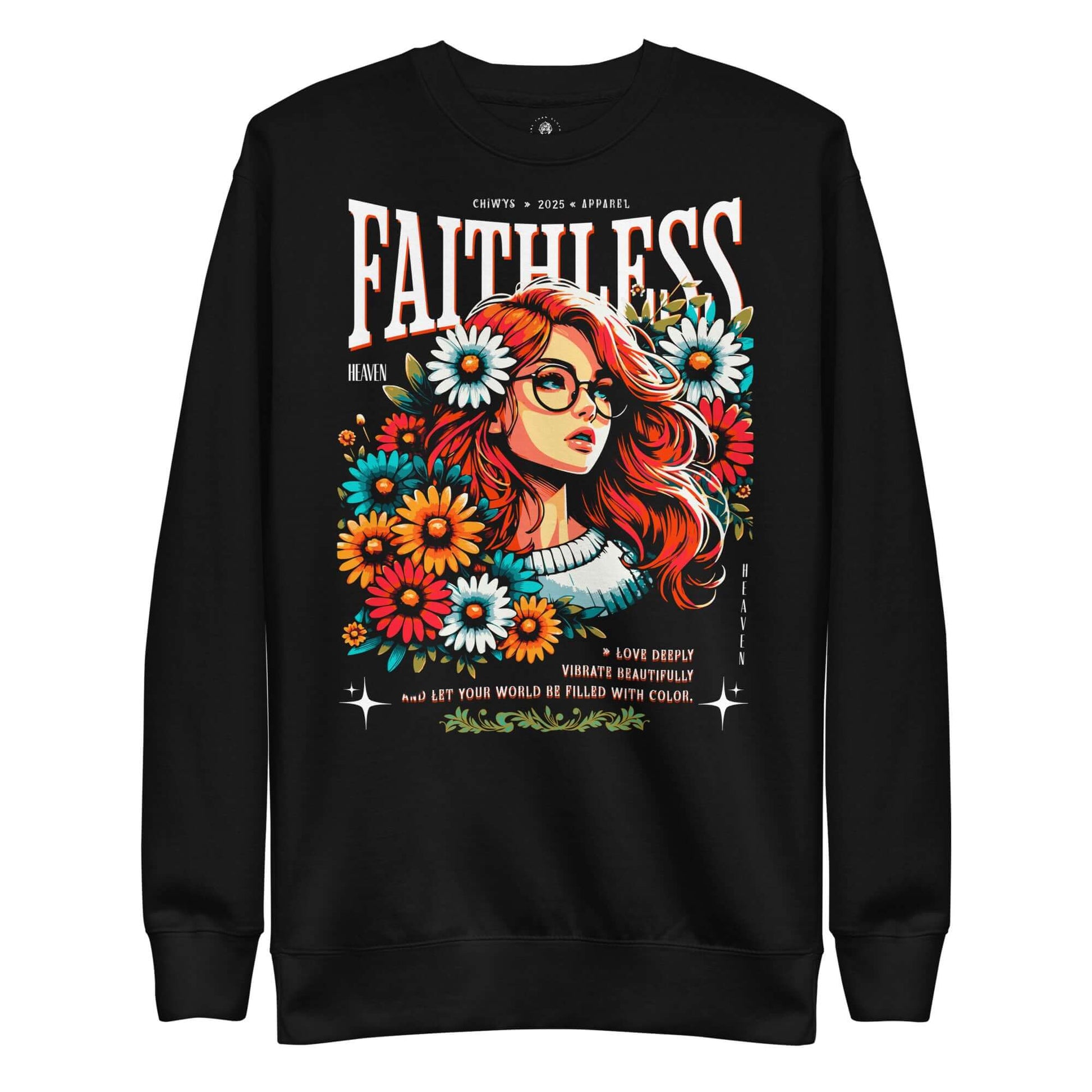 Sudadera Negra Sudadera Vive Fuerte, Brilla Bonito