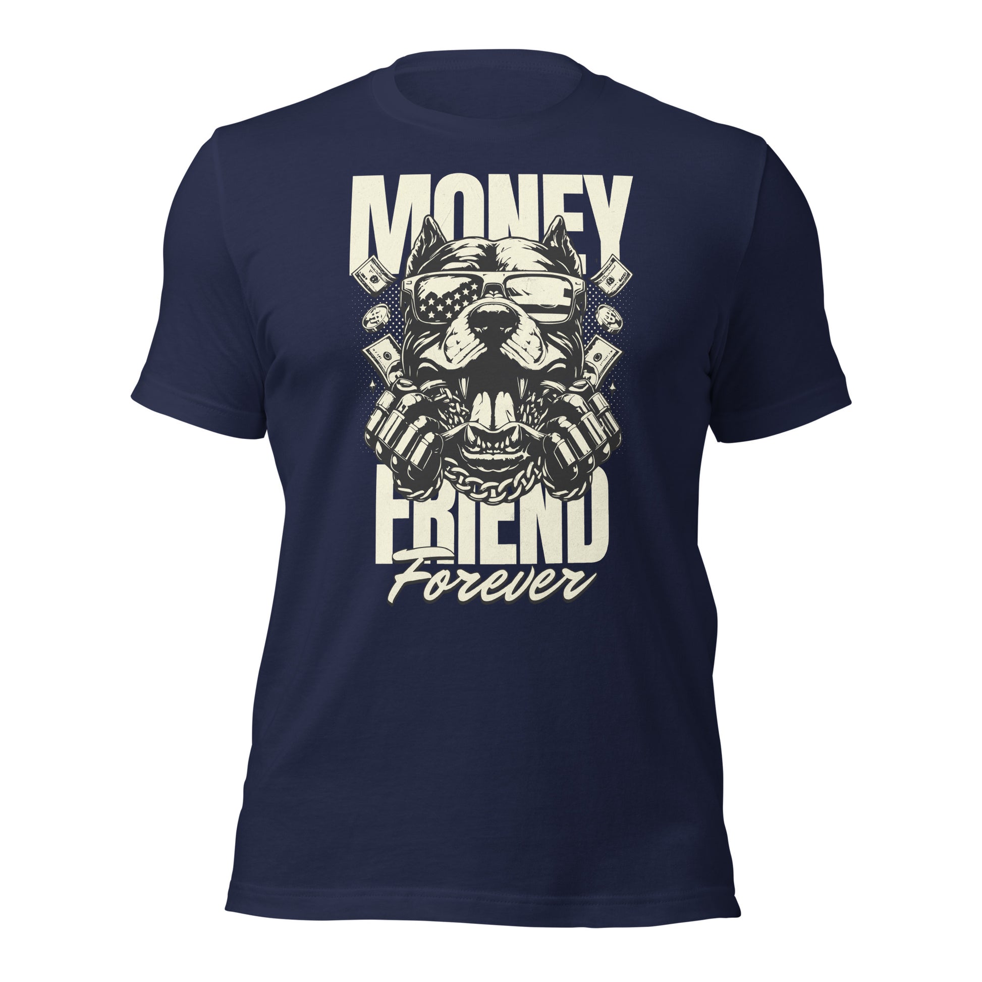 Camiseta Money Friend Money Friend Forever. Esta camiseta es todo lo que has soñado y más. Es suave y ligera, con la cantidad justa de elasticidad. Además, es cómoda y realza la figura de todo el que la lleva puesta. • 100% algodón peinado e hilado en ani